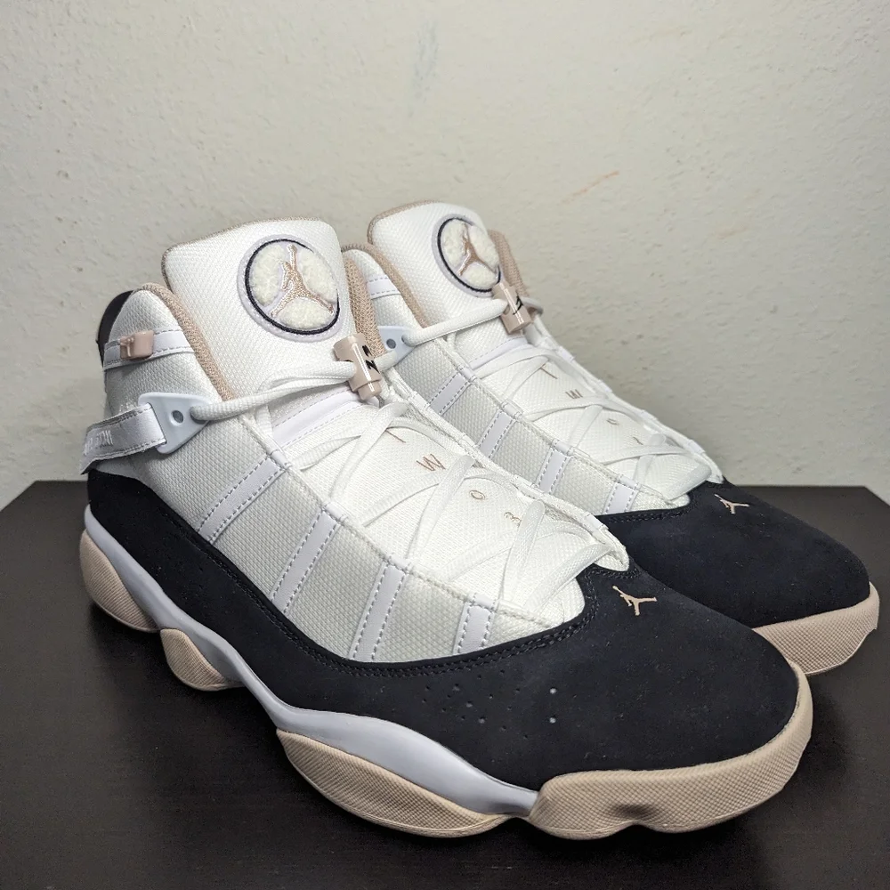 Nike Air Jordan 6 Rings Black Fossil Stone 322992-112 Mens Size 14 Sneakers - Picture 6 of 10
